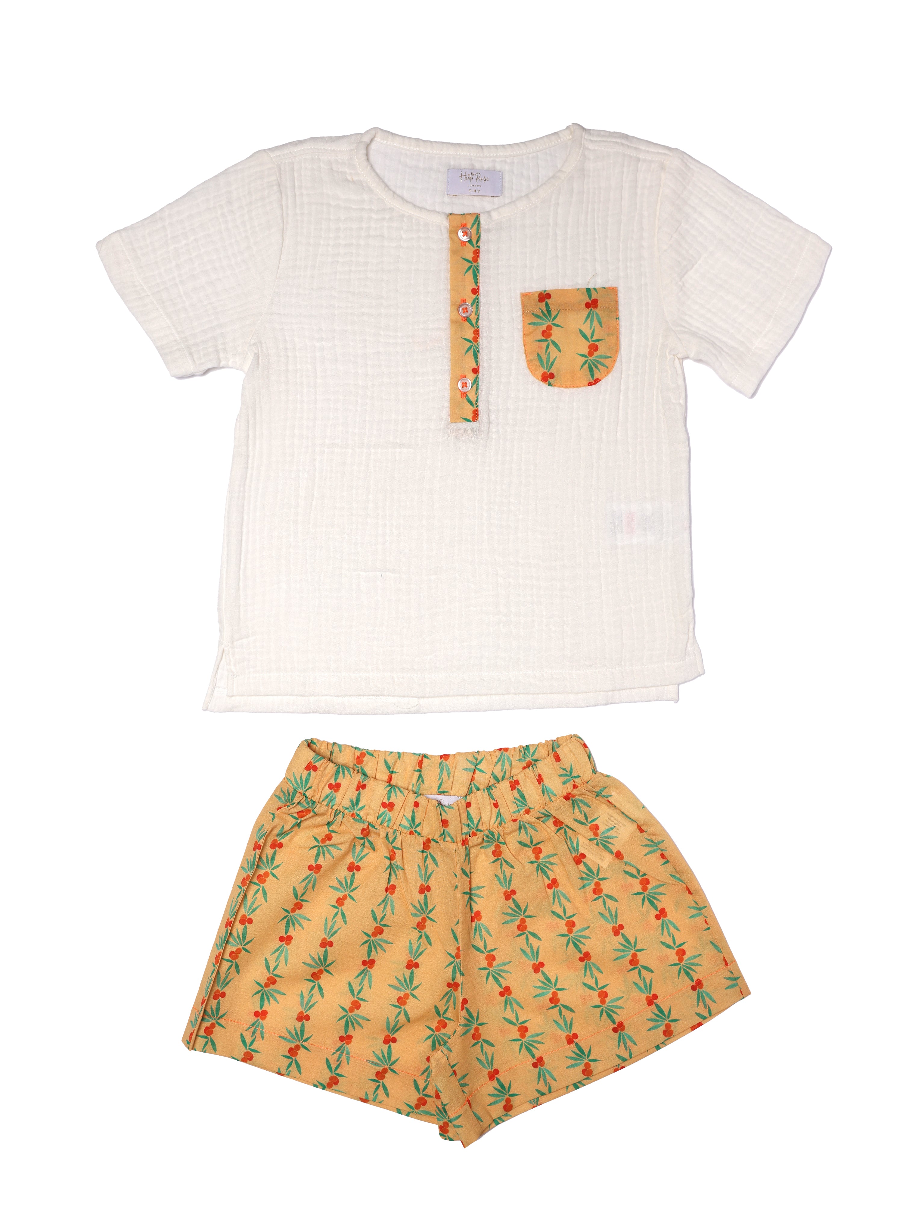 Unisex Clementine Two-Piece Muslin Set