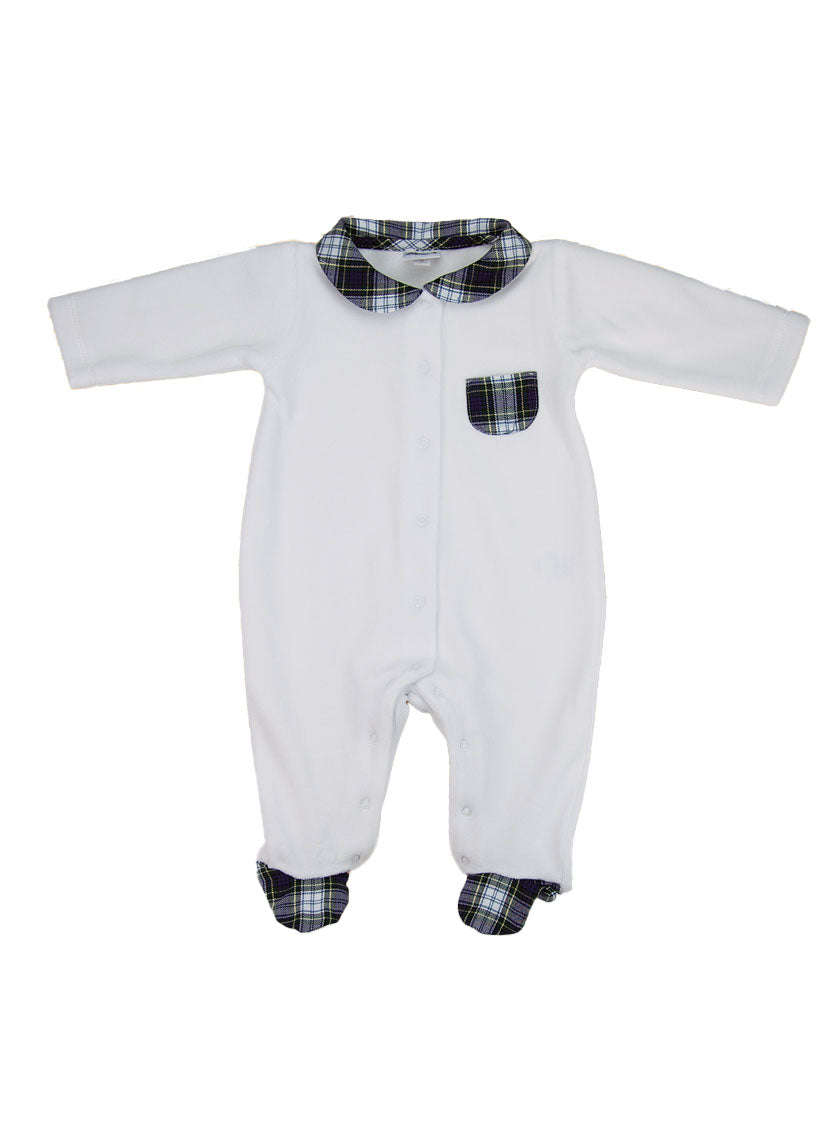 CHENILLE TARTAN SLEEPSUIT