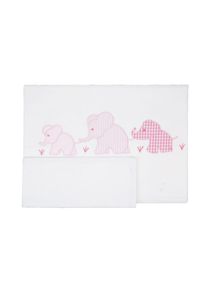 ELEPHANTS SHEET PINK