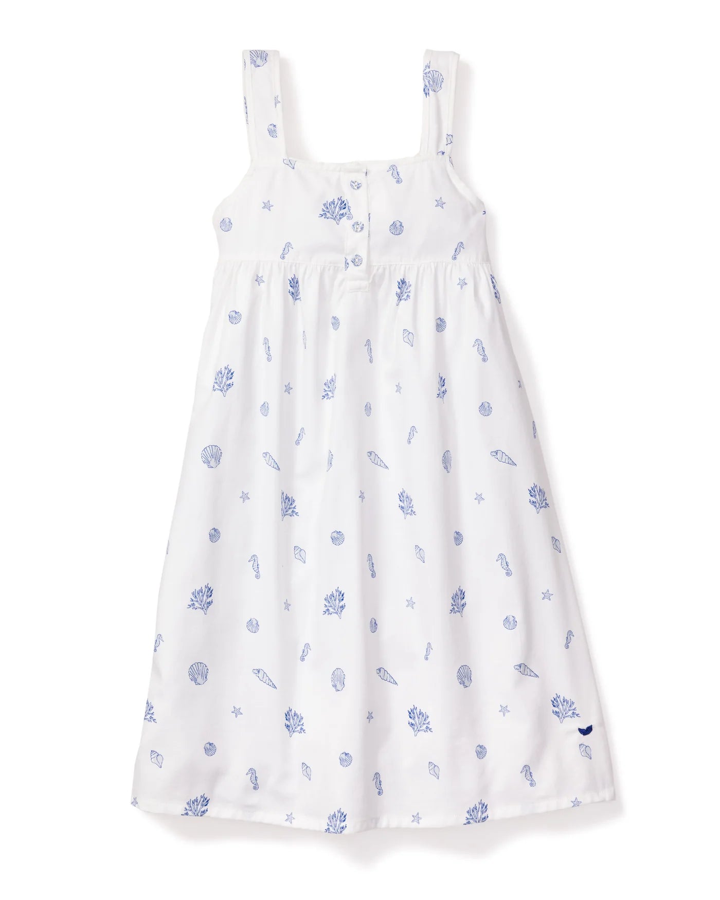 Girl's Twill Charlotte Nightgown in Suffolk Seashells