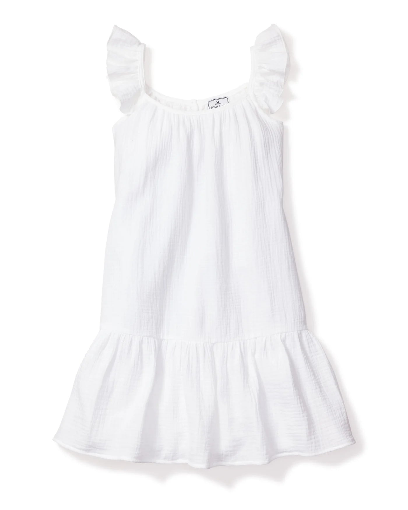 Girl's Gauze Celeste Sundress in White