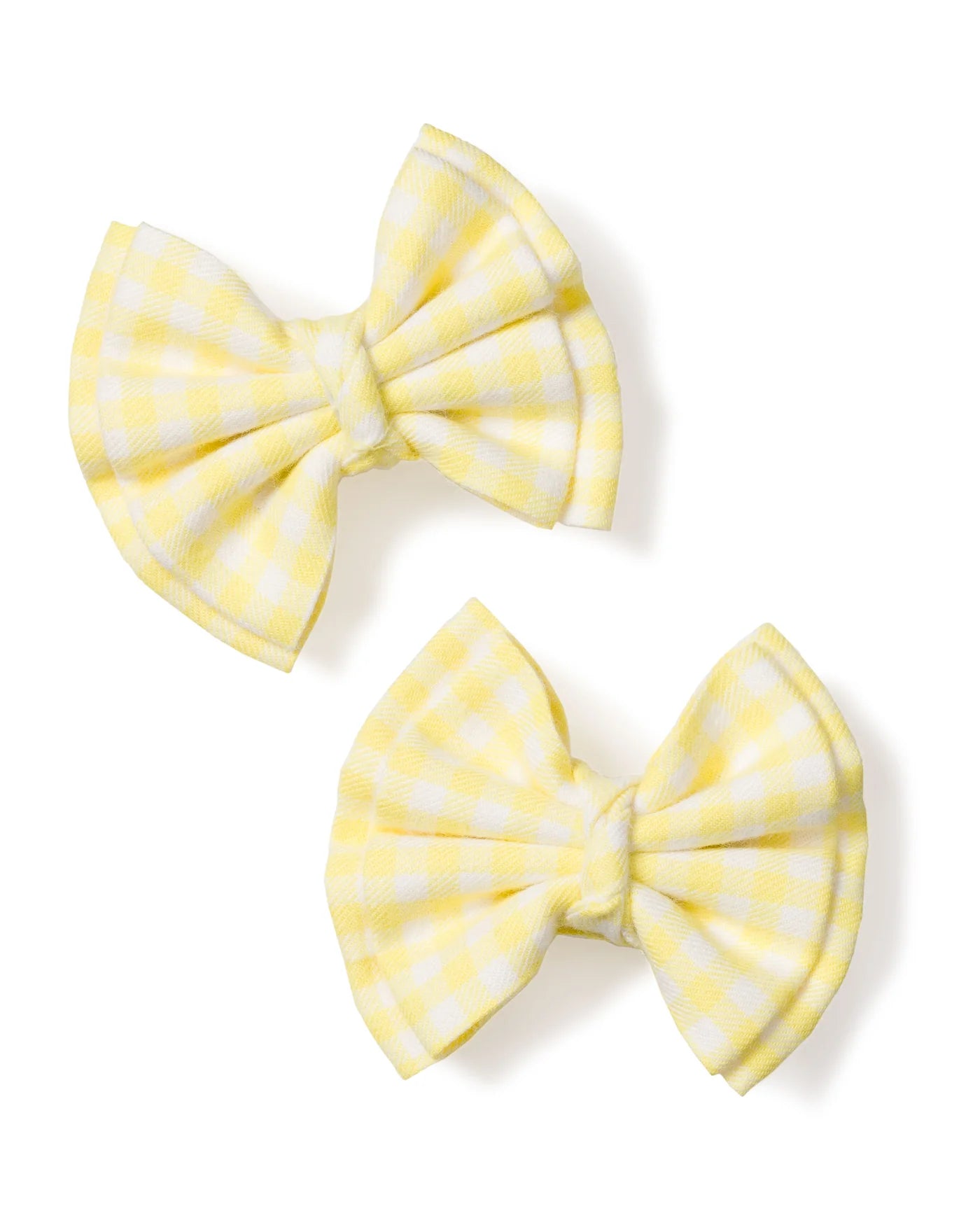 Girl's Twill Hair Bows in Yellow Gingham