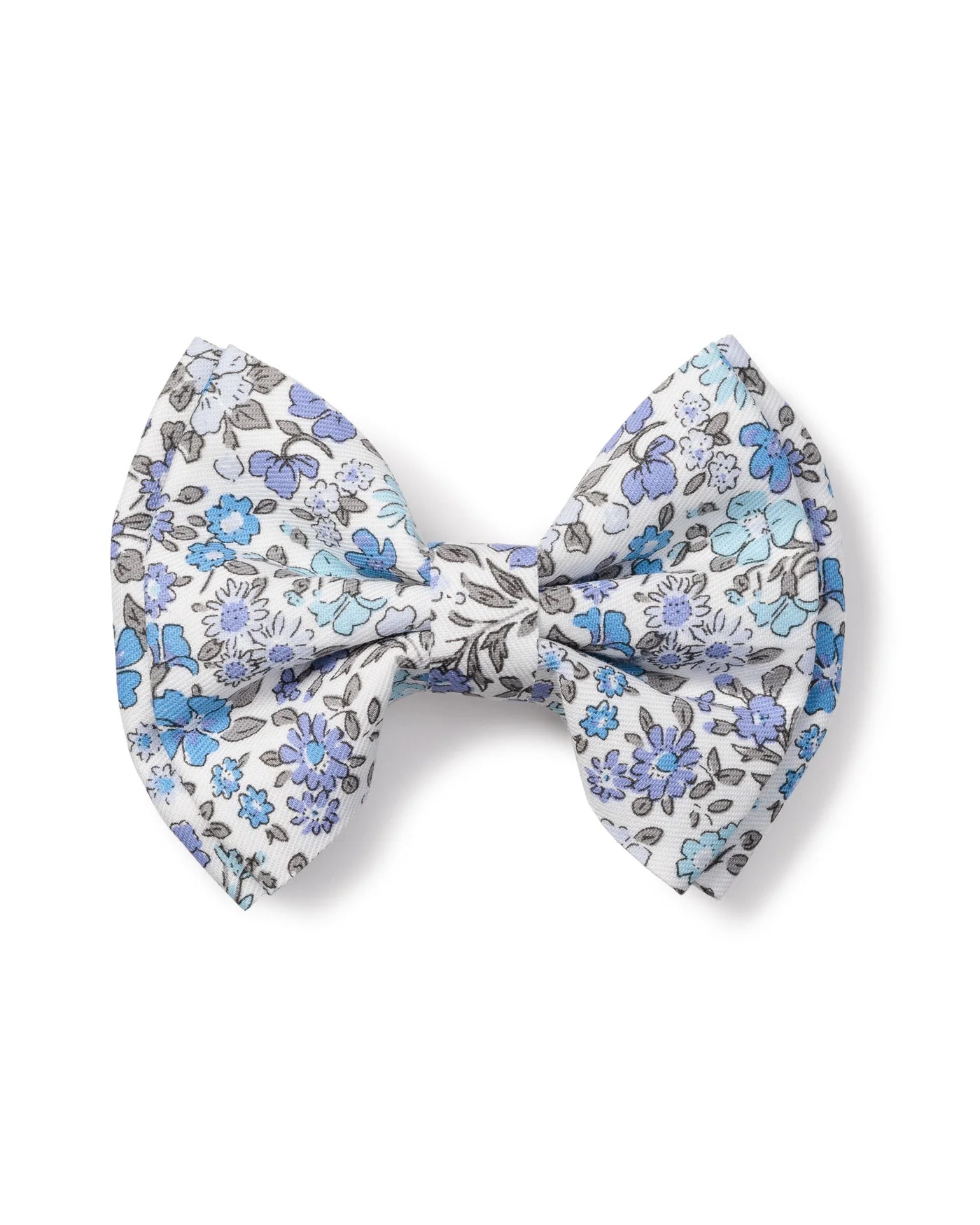 Girl's Twill Hair Bows in Fleur D'Azur