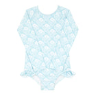 Girls Plumeria Quilt Rashguard One Piece