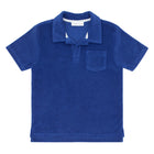 Boys Cove Blue Short Sleeve French Terry Polo