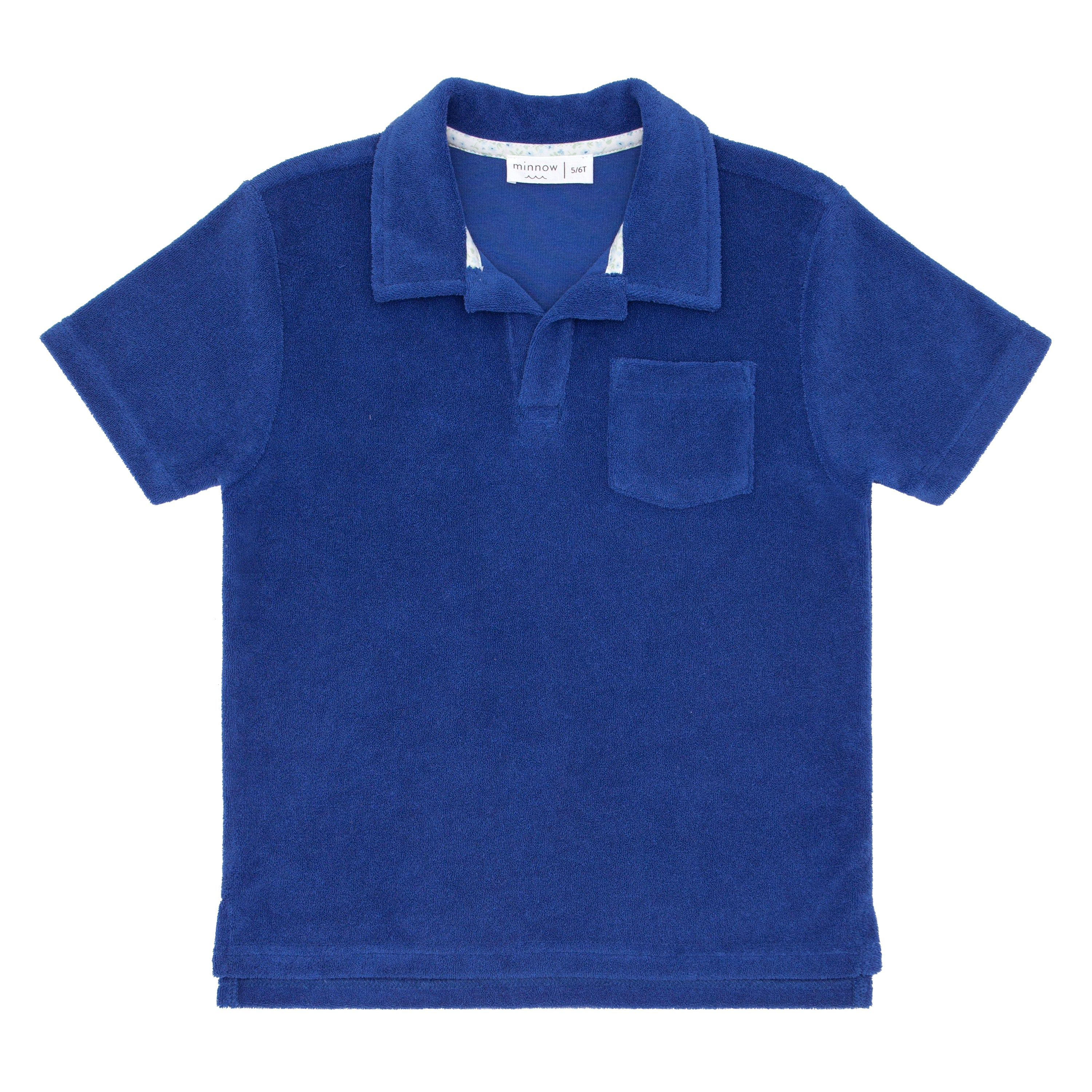 Boys Cove Blue Short Sleeve French Terry Polo