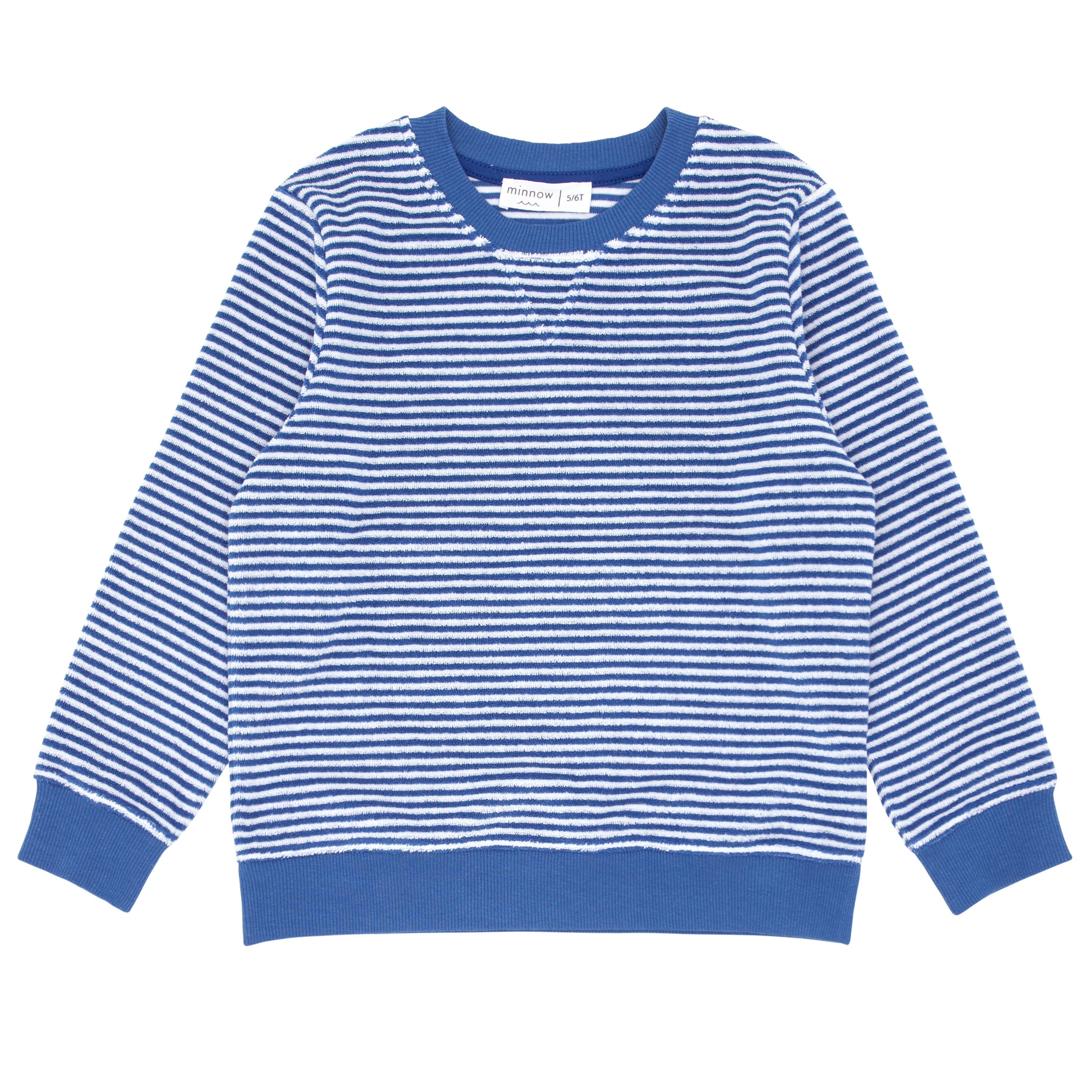 Unisex Cove Blue Stripe French Terry Sweatshirt