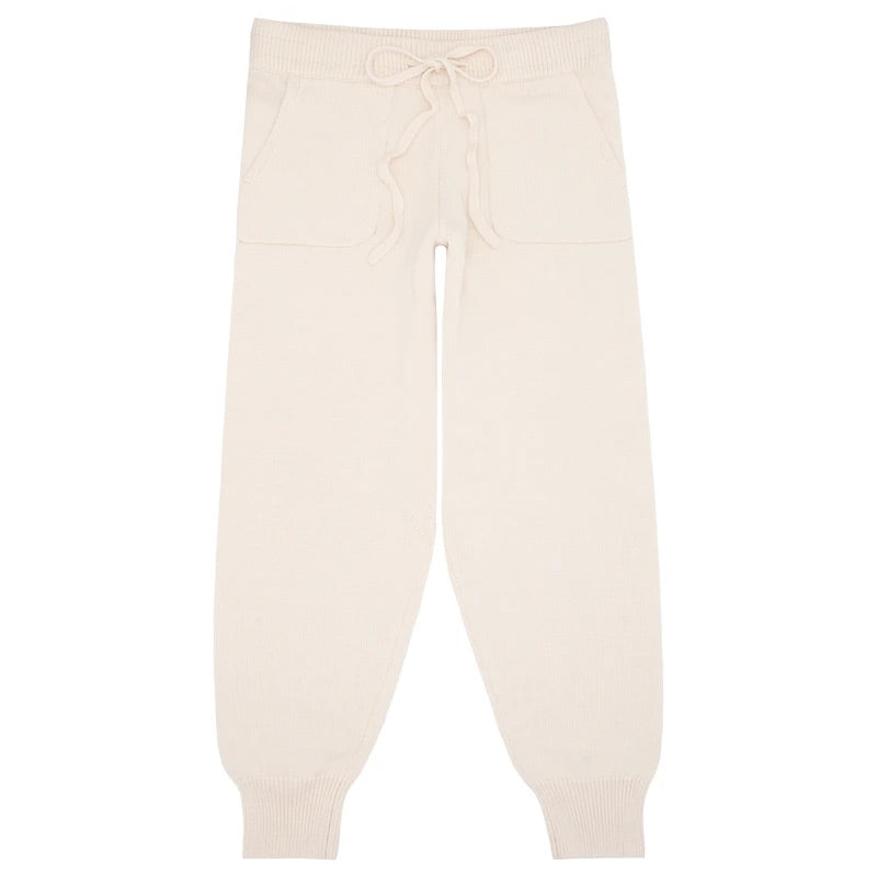 Women's Cream Knit Pant
