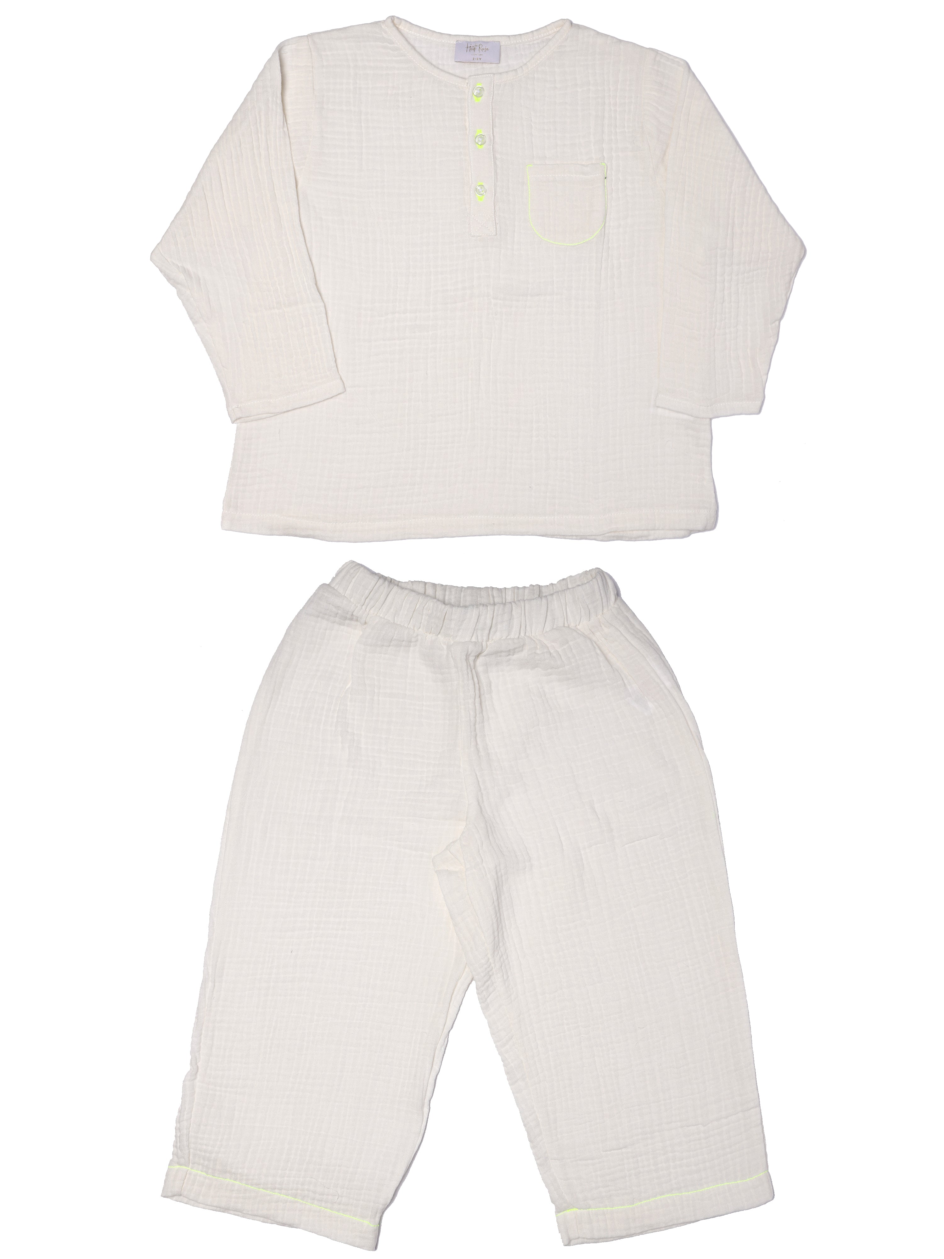 Unisex Camille Organic Cotton Muslin Pyjamas