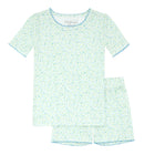 Girls Hibiscus Ditsy Shirt and Short Pima Pajamas Set