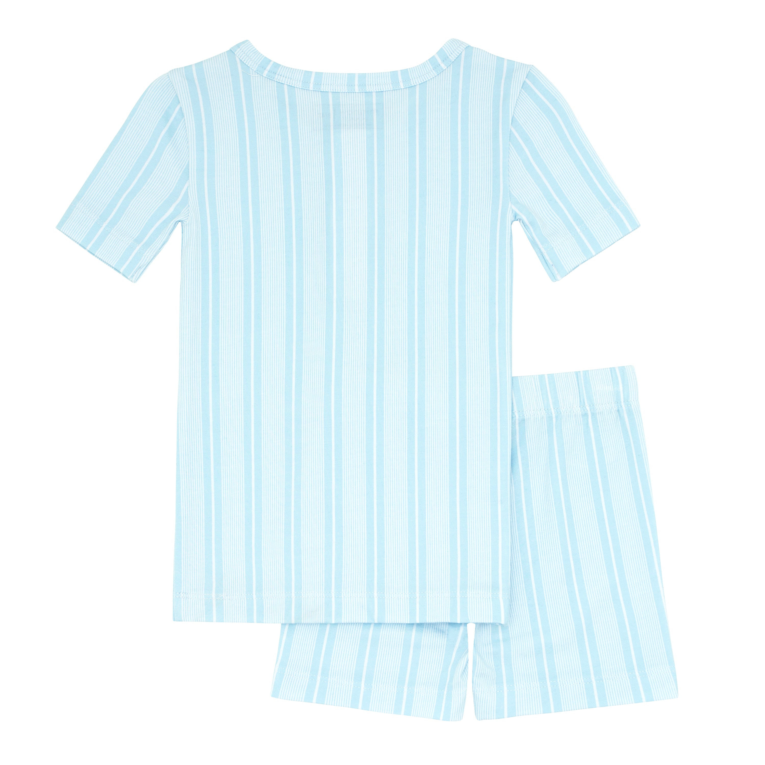Unisex Pacific Blue Shirt and Short Pima Pajamas Set
