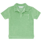 Boys Palm Green Short Sleeve French Terry Polo