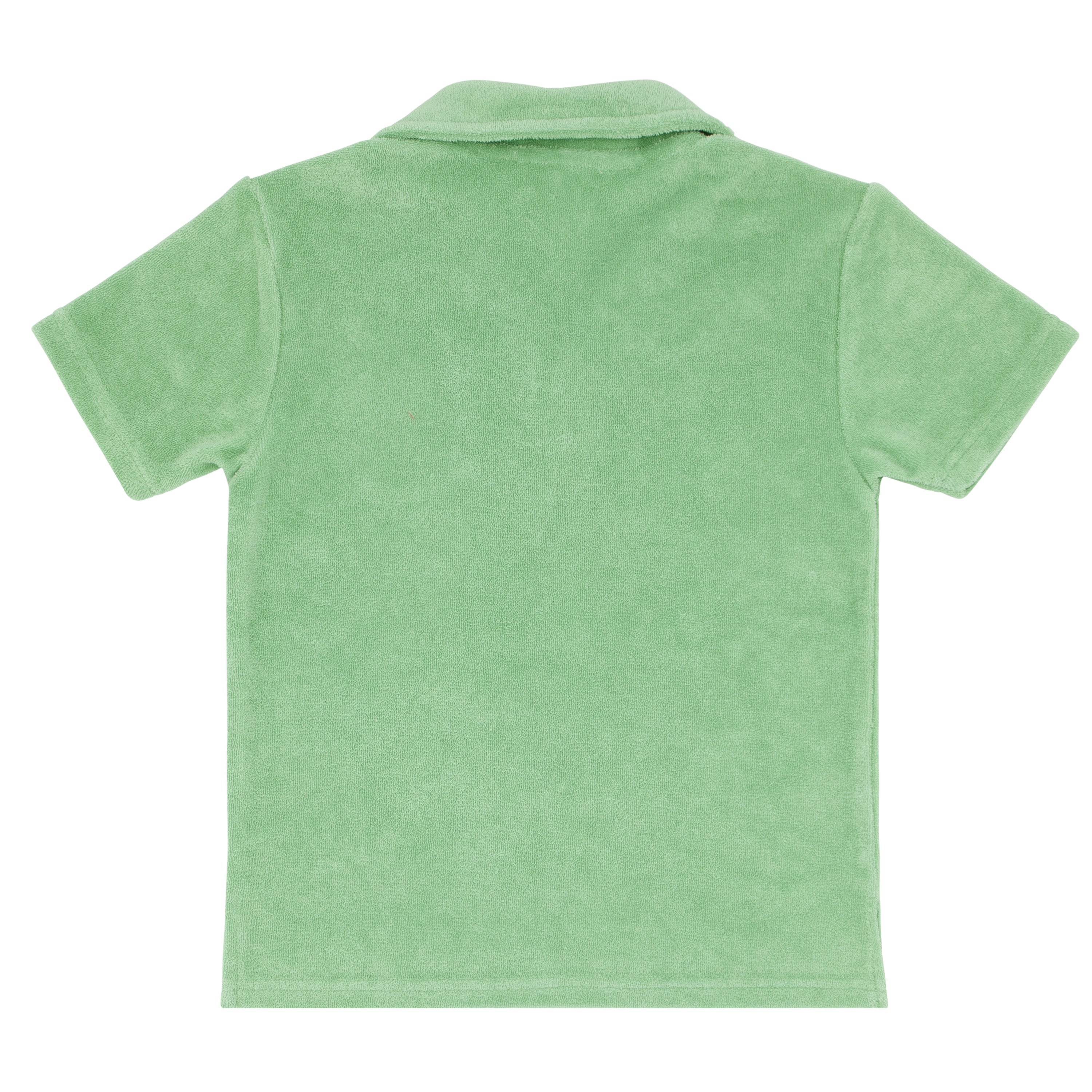 Boys Palm Green Short Sleeve French Terry Polo