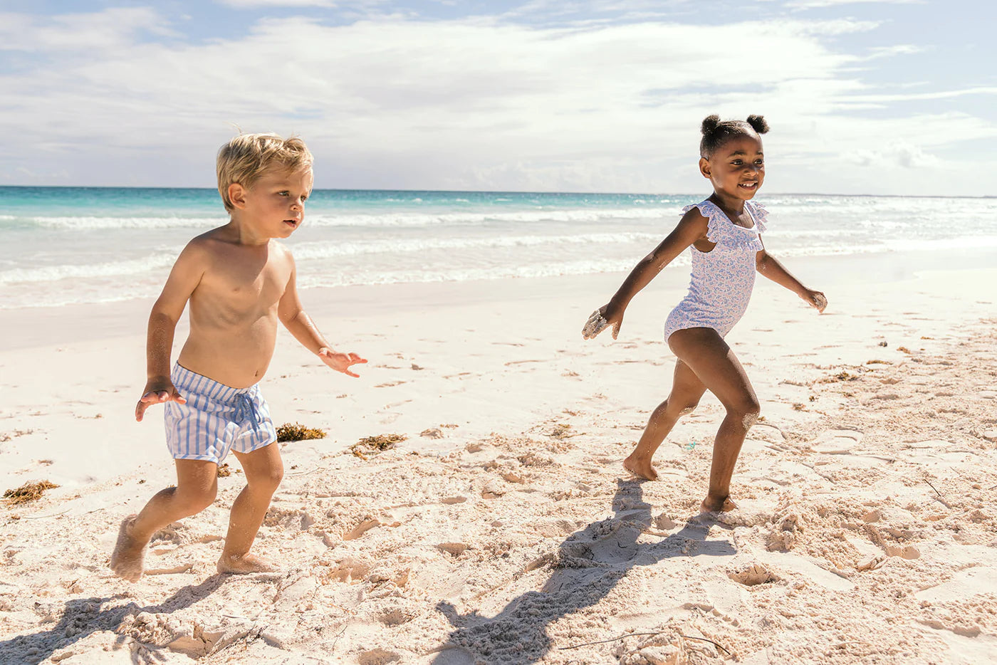 Boys Bahamian Blue Stripe Boardie