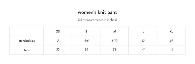 Women's Cream Knit Pant